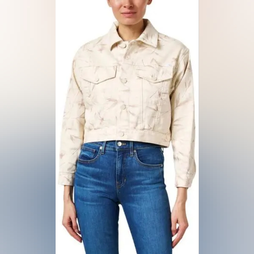 AG Adriano Goldschmied Miral Cropped Jacket In Neutral